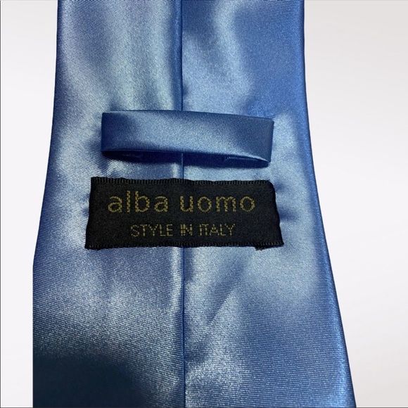 ALBA VOMO | Men's Ice Blue Tie - Picture 3 of 5